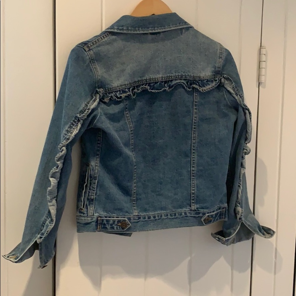 Denim Jacket with Ruffle - Picture 2 of 2